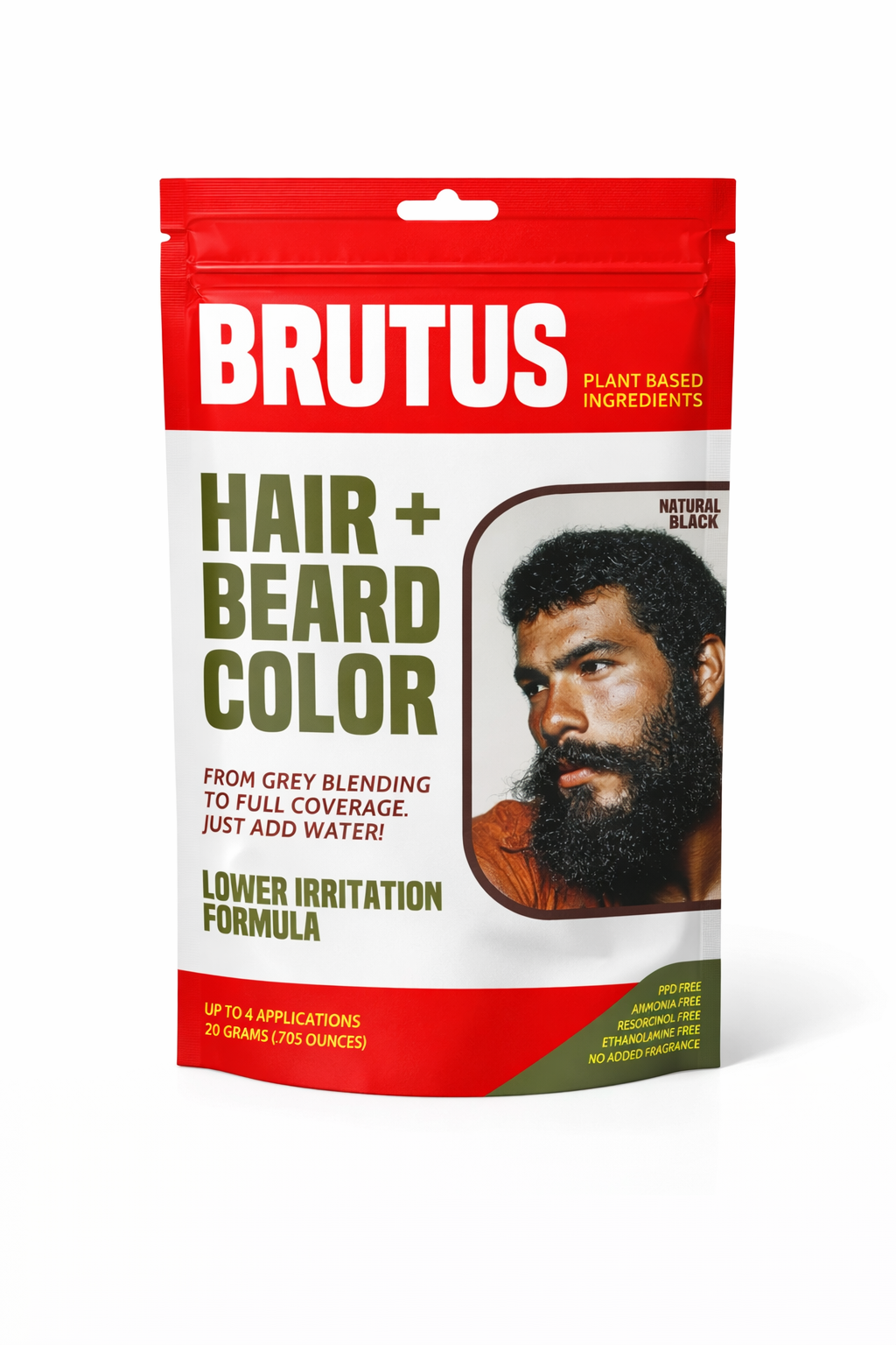 Natural Black Hair + Beard Color Kit - 4 Pack