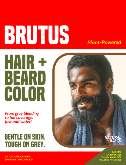 Natural Black Hair + Beard Color Kit - 4 Pack