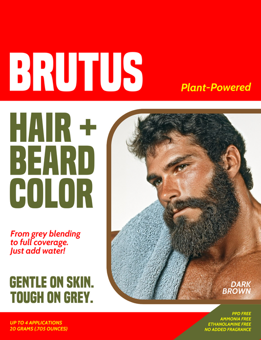 Dark Brown Hair + Beard Color Kit - 4 Pack