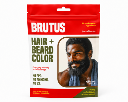 Natural Black Hair + Beard Color Kit - 4 Pack