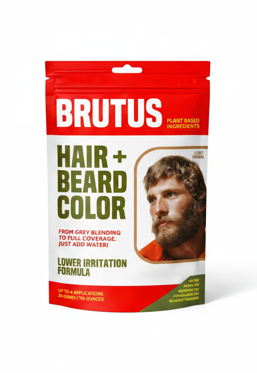 Light Brown Hair + Beard Color Kit - 4 Pack